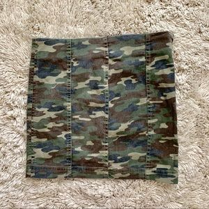 Free People Camo mini skirt